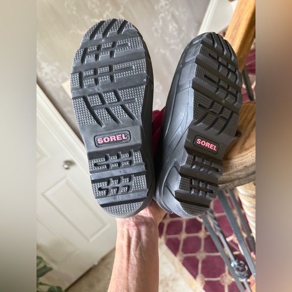 Sorel Flurry Dtv deep blush/tropic pink junior snow boots 4 NWOT - Picture 6 of 12